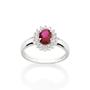 Imagem de Anel de prata 925 com zircônias ROSA 810271 Rommanel