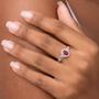 Imagem de Anel de prata 925 com zircônias ROSA 810271 Rommanel