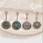 Imagem de Anel de Umbigo Feminino Sexy - Piercing 14G em Aço Cirúrgico com CZ