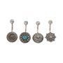 Imagem de Anel de Umbigo Feminino Sexy - Piercing 14G em Aço Cirúrgico com CZ