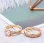 Imagem de Anel duplo, cravejado com micro zircônia. Ouro 18k