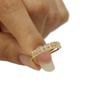 Imagem de Anel Estilo Coroa com Zircônias Transparentes Cravejadas Folheado em Ouro 18K