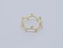 Imagem de Anel folhagem com mini pedrinhas banhado a Ouro