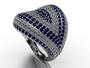 Imagem de Anel navete prata com zirconia azul