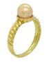 Anel Ouro 18k Pérola Natural 7,1mm Solitário Casamento Noiva - Mv Joias Imagem de Anel Ouro 18k Pérola Natural 7,1mm Solitário Casamento Noiva
