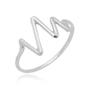 Imagem de Anel prata feminino batimento cardiaco - prata 925 anel batimento