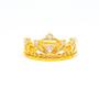 Imagem de Anel Queen Com Zirconias Brancas Folheado Ouro 18K