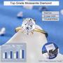 Imagem de Anel RapRevolt 1.5 2 3 quilates oval moissanite banhado a ouro 18K
