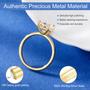 Imagem de Anel RapRevolt 1.5 2 3 quilates oval moissanite banhado a ouro 18K