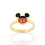 Imagem de Anel Rommanel bermuda do mickey folheado a ouro com aplicação de resina 513423