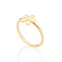 Imagem de Anel Rommanel Folheado Ouro Skinny Ring Com Flor 513294