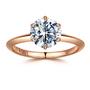Imagem de Anel SMILEST Moissanite Solitaire 2 quilates, cor D, cor VVS1, ouro 18 quilates