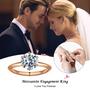 Imagem de Anel SMILEST Moissanite Solitaire 2 quilates, cor D, cor VVS1, ouro 18 quilates