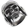 Imagem de Anel West Coast Jewelry Aviator Skull para homens em aço inoxidável