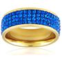 Imagem de Anel West Coast Jewelry ELYA feminino em aço banhado a ouro azul