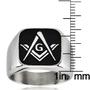 Imagem de Anel West Coast Jewelry Masonic Shield em aço inoxidável