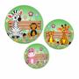 Imagem de Animais Baby Leão Zebra Kit 2 Baleiros Com 6 Display De Mesa