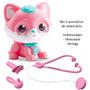 Imagem de Animal de Brinquedo para Meninas Gato Rosa Articulado Pet para Bonecas Bambola