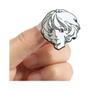 Imagem de Anime Cartoon Gospel Warrior Broche Emblema De Pintura De Metal Para Mochila E Roupas