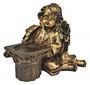 Imagem de ANJO de Resina Dourado com Base CASTICAL - Decore Casa