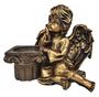 Imagem de ANJO de Resina Dourado com Base CASTICAL - Decore Casa