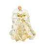 Imagem de Anjo Decorativo Natal Ponteira Árvore Veludo Branco e Dourado Luxo 30cm - Noel Decor