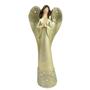 Imagem de Anjo Dourado Rendado 21X9X6Cm Estátua Decorativa