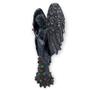 Imagem de Anjo Negro Fêmea Com Castiçal Cinza Em Resina 25 Cm