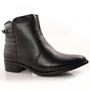 Imagem de Ankle Boots Feminino de Couro Cazzualen Preto 8731