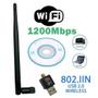 Imagem de Antena Adaptador Wireless Usb 2.0 802.11N Wi-fi Internet 1200Mbps Pc Notebook Computador