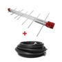 Imagem de Antena Digital Externa UHF Digital Log 16 Elementos tipo espinha de peixe  com cabo 10mts 