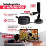 Imagem de Antena Digital Tv 4k Full Hd Amplificada Interna Externa