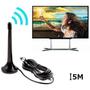 Imagem de Antena Digital TV Interna Amplificada HDTV 4K HD  Cabo 5m  Melhor qualidade de imagem e sinal para sua TV