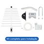 Imagem de Antena Log Periódica 12dBi e 20 Elementos Potente com Suporte e Cabo - Aquário