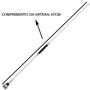 Imagem de Antena Móvel Px 67cm B-2050 Suporte Inox Tubular Tubo Grade AP3744 Cabo Coaxial c/ Conectores 5,5 metros M-802K