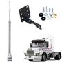 Imagem de Antena Móvel Px Inox 2,70 metros Alongador 60cm Suporte Dianteiro Scania Capô 112 113h Parafusos Anti-Furto