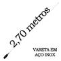 Imagem de Antena Móvel Px Inox 2,70m Maria Mole Prolongador Alongador 60cm Parafusos Anti-Furto