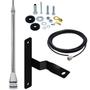 Imagem de Antena Móvel PX Marinox 2,70 Metros Prolongador Inox 60cm Radio Amador Caminhão Pl-2003 + Suporte Mercedes Benz MB Bicudo Lado Esquerdo + Cabo 5,5mts 