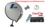 Imagem de Antena parabólica 60 cm Claro Tv Pré-Pago  com  1 Recepitor Digital Visiontec HD
