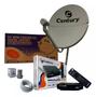 Imagem de Antena Parabólica Century Original Cinza Bipartida Ku Midia 60cm Box  Midiabox B7 Completo Com LNBF