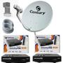 Imagem de Antena Parabolica Digital Century com 02 Receptor Midia Box B7