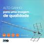 Imagem de Antena Tv Digital Externa 4K Yagi Longo Alcance, Potencia, Alta Ganho 18 Dbi Proeletronic PROHD 1118