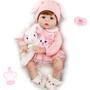 Imagem de Aori Reborn Baby Dolls Lifelike Newborn Girl Doll 22 Inch Pink Reborn Toddler with Bunny Set for Girls Age 3