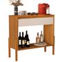 Imagem de Aparador Balcão Cantinho Café  100% MDF com 1 Uma Gaveta e Prateleira Resistente e Moderno