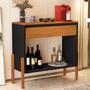 Imagem de Aparador Balcão Cantinho Café  100% MDF com 1 Uma Gaveta e Prateleira Resistente e Moderno