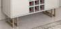 Imagem de aparador buffet 2 portas 1 gaveta estilo industrial OffWhite com base dourado