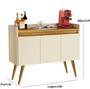 Imagem de Aparador Buffet 3 Portas Lux Plus Pés Palito de Madeira Cores - comprar moveis para sua casa