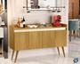 Imagem de Aparador Buffet 4 Portas Luxo - Madeirado / Off White - JM Casa dos Moveis