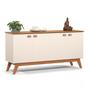 Imagem de Aparador Buffet 4 Portas Nature Off White Mdf Luade Moveis