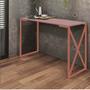 Imagem de Aparador Buffet Balcão Bex Insdustrial Ferro Bronze MDF Rose Rosa - Ahz Móveis